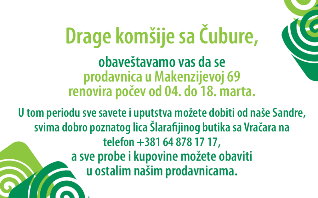 RENOVIRANJE SCHLARAFIA BOUTIQUE-A U MAKENZIJEVOJ 69 RENOVIRANJE SCHLARAFIA BOUTIQUE-A U MAKENZIJEVOJ 69